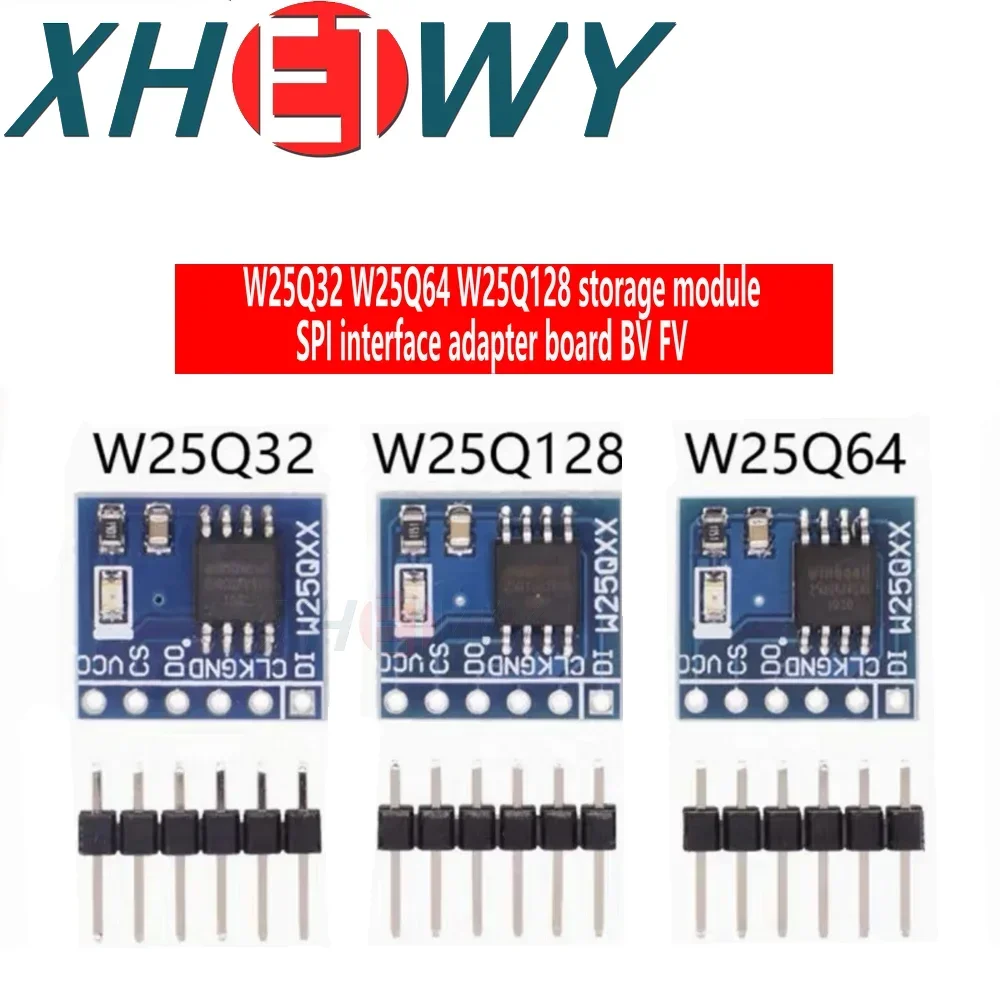 1PCS W25Q32 W25Q64 W25Q128 FLASH storage module SPI interface adapter board BV FV