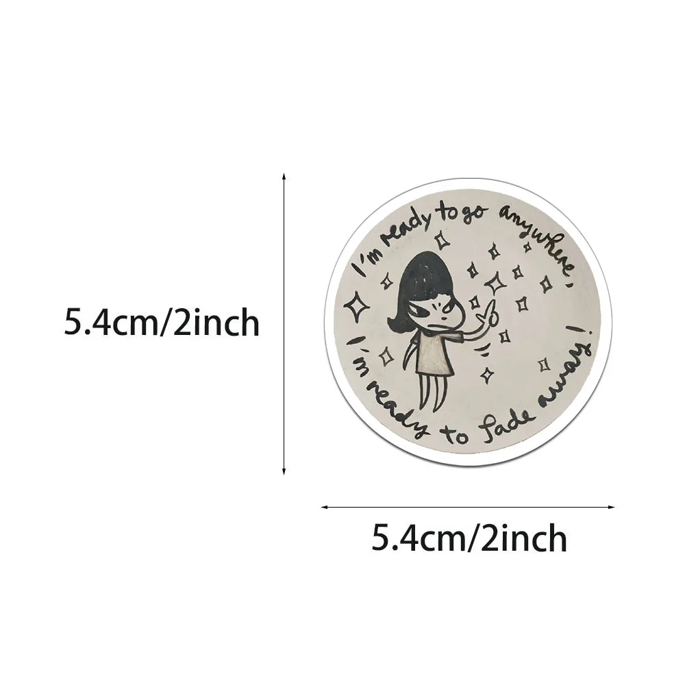 50 قطعة من ملصقات Yoshitomo Nara الإبداعية أكواب المياه المزخرفة، وحافظات الهاتف، وملصقات شخصية للكمبيوتر المحمول بنفسك