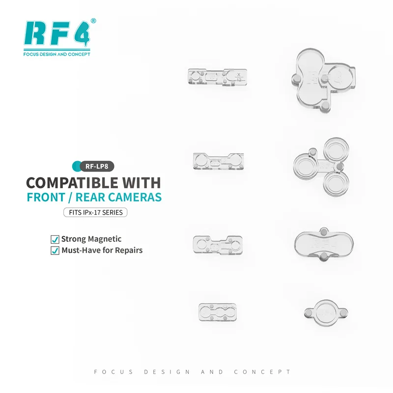 RF4 RF-LP8 Front/Rear Camera Protective Cover Anti Dust Fingerprint Dots Protection Case Dust-proof For IP X-17 Series Repair