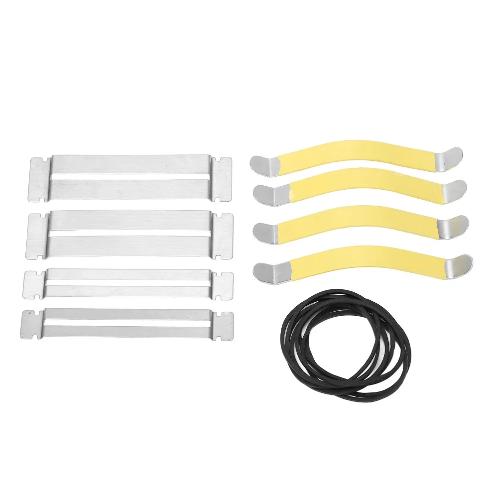 Professional Metal+Rubber Band Fingerboard Guards Silver Fret Polishing Tool Guitar Maintenance Kit For Guitar
