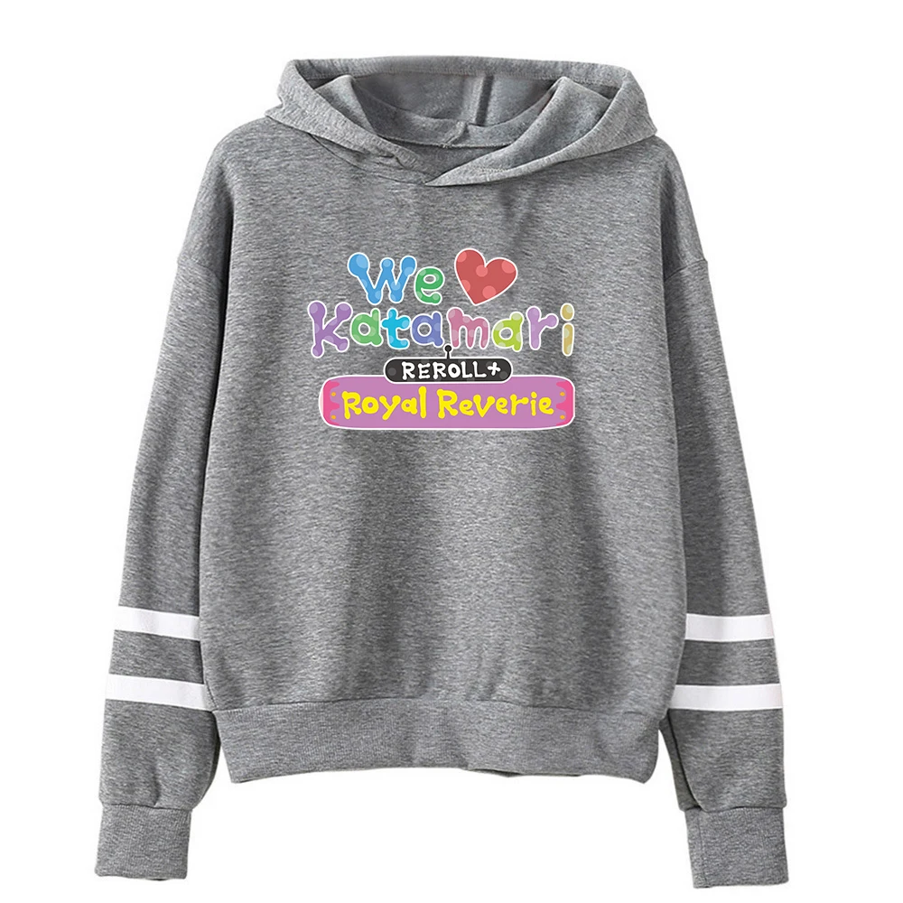 We Love Katamari Reroll Royal Reverie Hoodie Pocketless Parallel Bars Sleeve Sweatshirts Harajuku Streetwear Women Men's Clothes