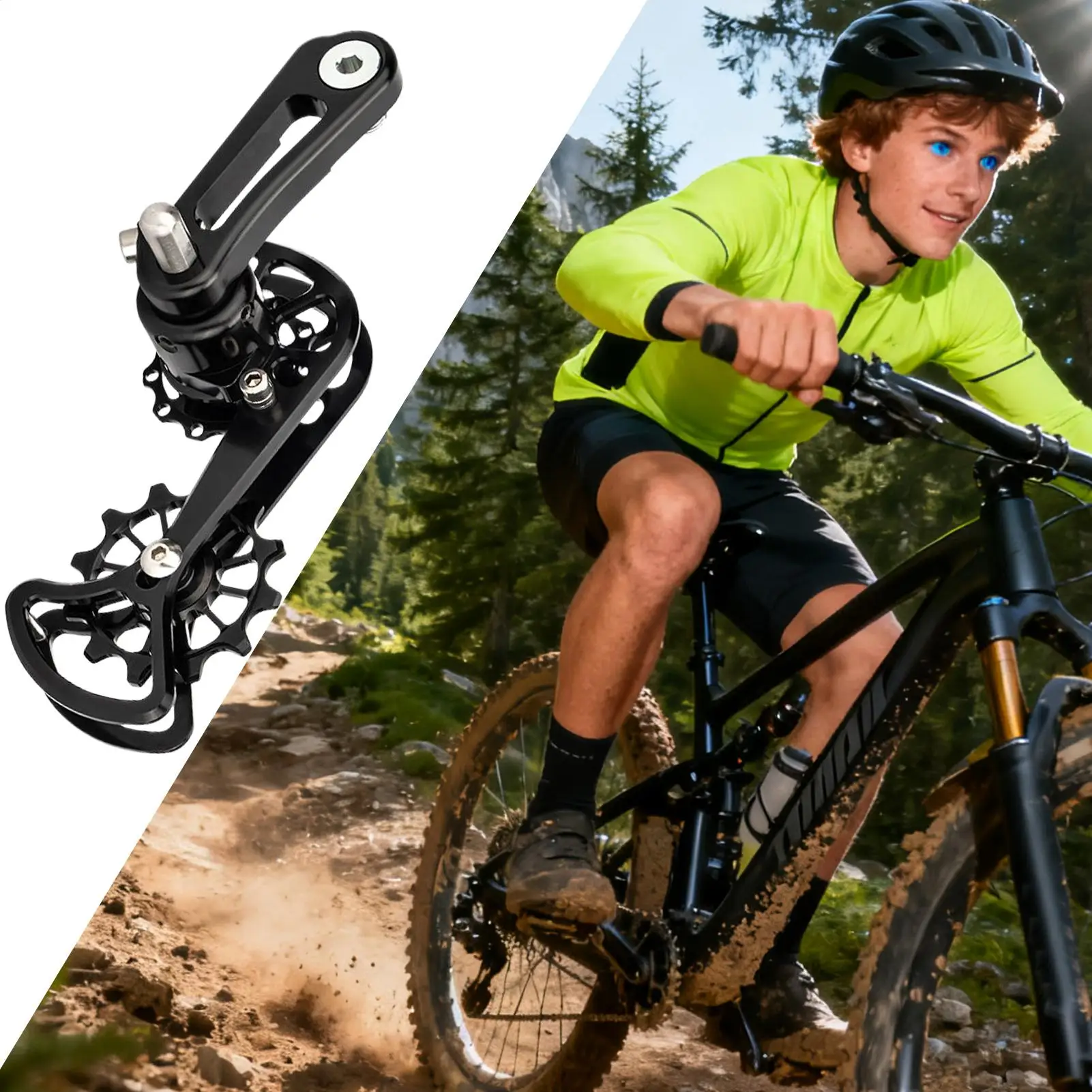 

e односкоростное крепление для велосипеда, направляющая цепи, натяжитель велосипедной цепи для парковки на открытом воздухе, городская дорога, улица, горные соревнования