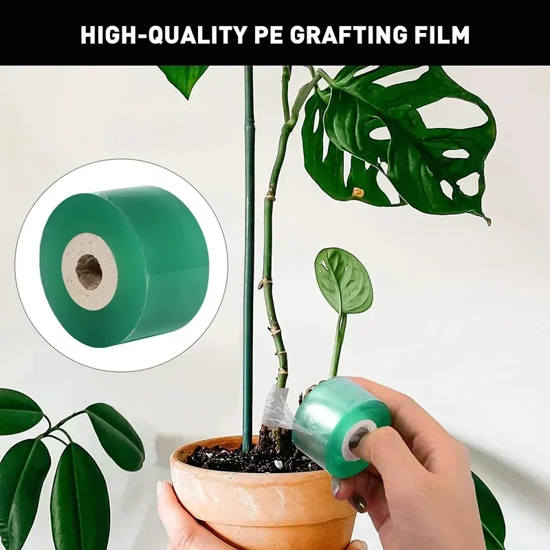 PE Grafting Tape Film Self-adhesive Garden Tree Plants Seedlings Vine Tomato Grafting Accessories Stretchable 3/4cm Width