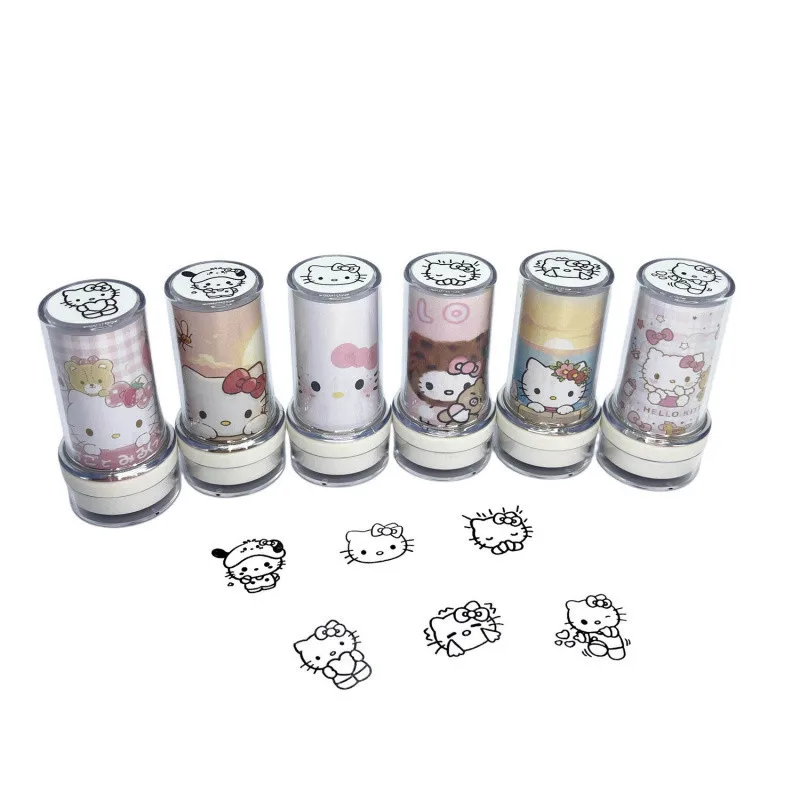 Hellokitty ختم الكرتون عالية القيمة اليد الباب DIY الزخرفية ختم صورة الحرفية لوازم شعار مخصص زيت الطباعة