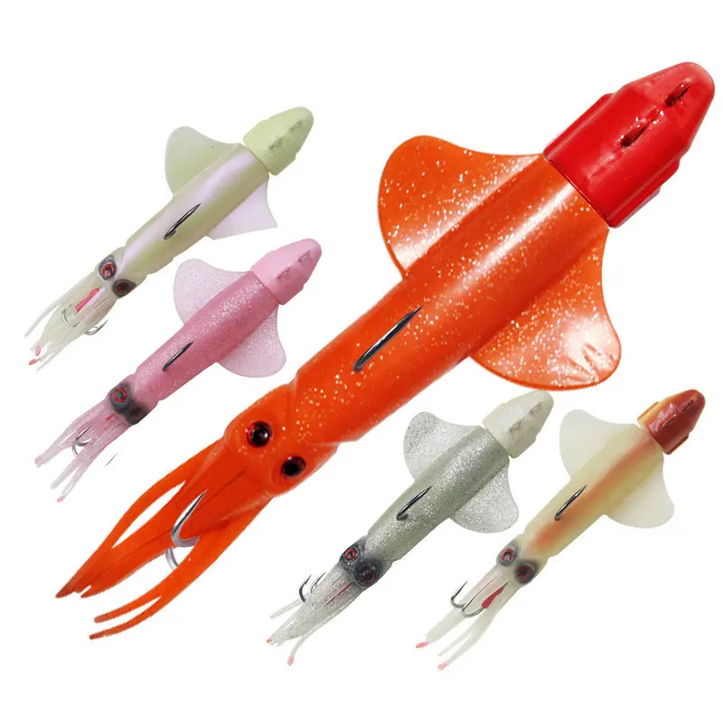 

AS Soft Lure Squid Skirts Bait 21cm120g Fishing Lure Octopus Boat Sea Fishing PVC Rubber Artificial Soft Bait Trolling Leurre