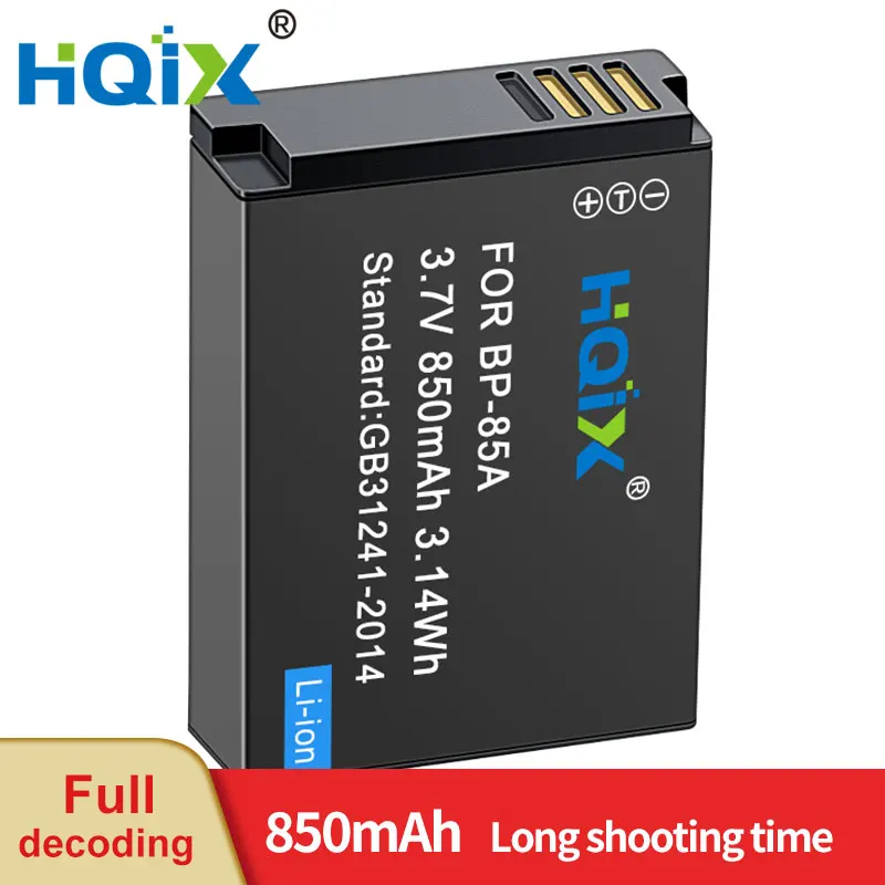 HQIX for Samsung WB210 PL210 SH100 ST200F Camera BP-85A Charger Battery