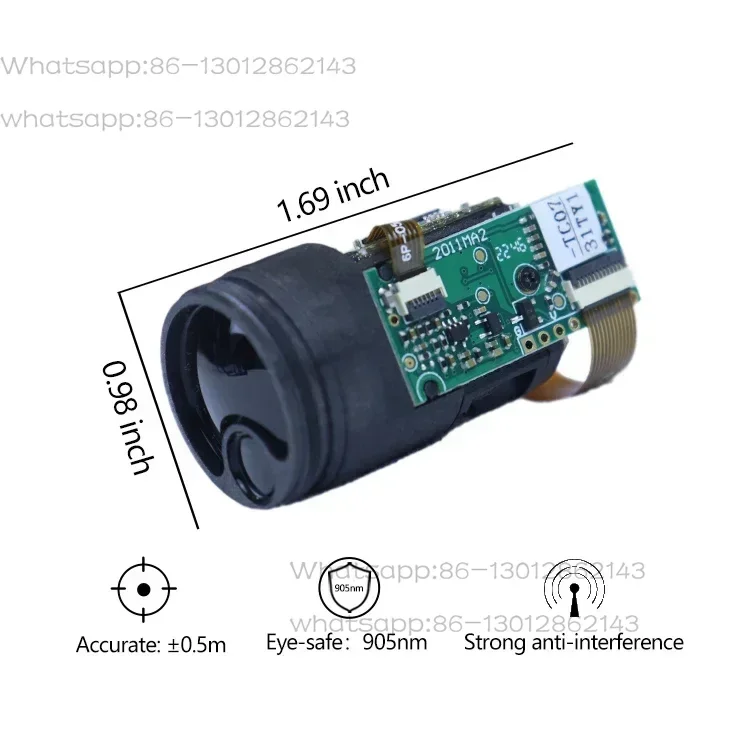 Capteur de Distance Laser 1200m, dispositif de mesure UART TTL longue portée, Module de télémètre Laser