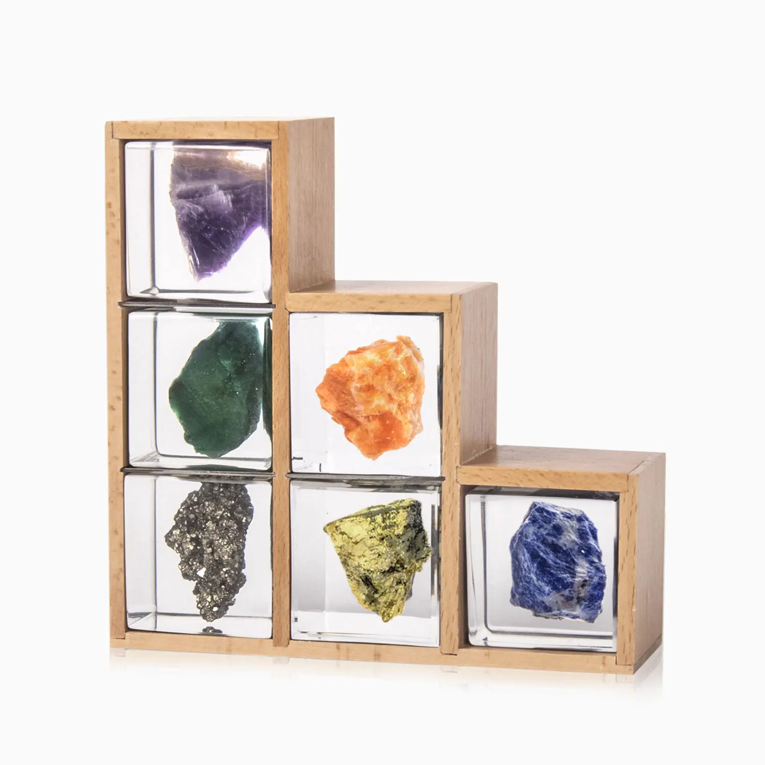 Transparent Acrylic Natural Mineral Display Cube Creative Decorati High Lucite Acrylic Resin Dropping Adhesive Embedding Gifts