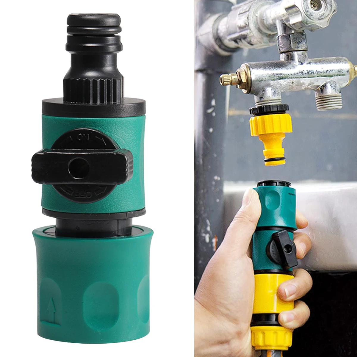 

Popular Garden Hose Pipe In-Line Faucet Tap Shut Off Valve Fitting Watering Irrigation Quick Connector With Valve Garden Gadget