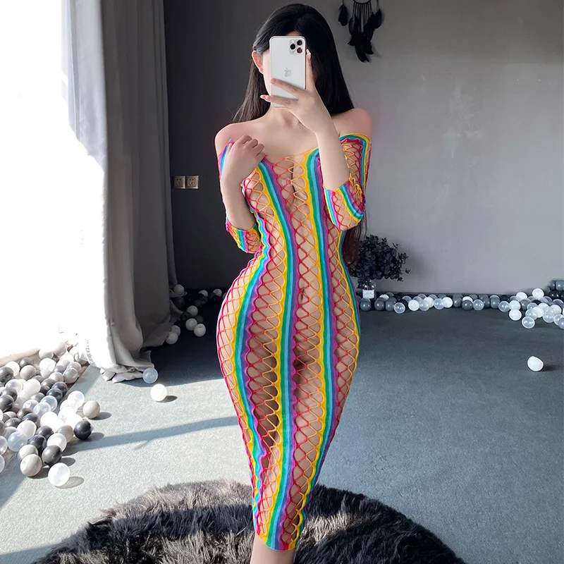 حار مثير شبكة ارتداءها النساء الجوارب مفتوحة المنشعب ارتداءها المثيرة الملابس الداخلية جوارب طويلة شبكة صيد السمك جوارب الجسم ملابس النوم الجنس الملابس