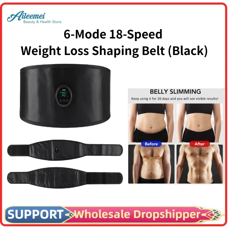 

Electric Muscle Stimulation Belt Portable EMS ABS Toner Trainer Abdominal Exerciser Toning Belt for Home And Office Use