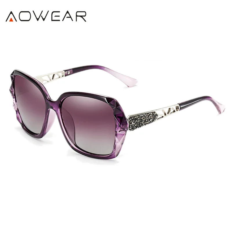 AOWEAR Vintage Rosa Spiegel Sonnenbrille Frauen Polarisierte Quadratische Gradienten Sonnenbrille für Damen Klare Übergroße Lunette De Soleil – Detail 7