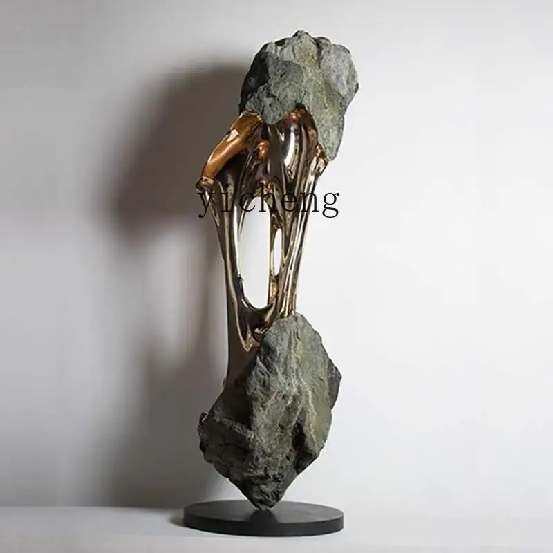 

TWR hotel lobby light luxury electroplating art decoration sculpture floor ornament