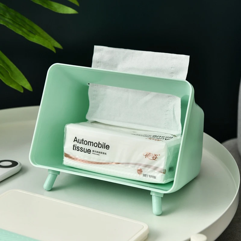 

Tissue Box Daily Household Desktop Storage Boxes Multifunctional Paper Boxes Simple Mobile Phone and Tablet Storage Rack