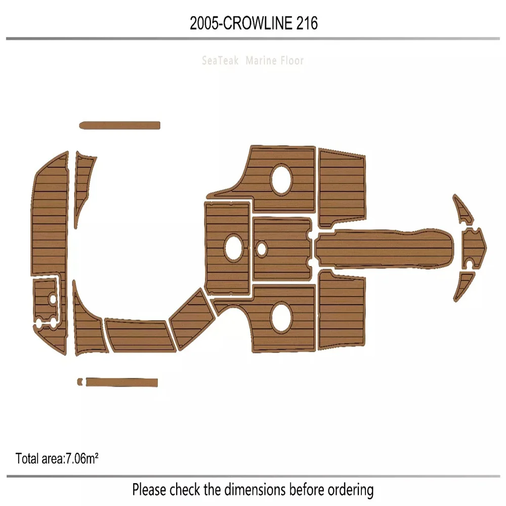 2005 CROWNLINE 216 Cockpit & swim platform Pads 1/4