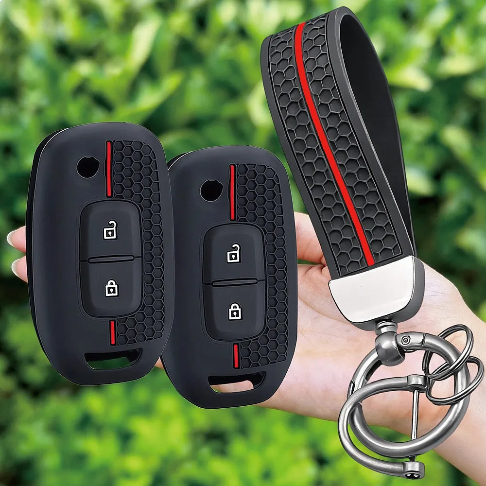 Silicone Car Remote Key Case Cover For Renault Sandero Stepway Logan 2 Clio 5 Arkana Captur Kadjar Daster Twingo Trafic Kwid