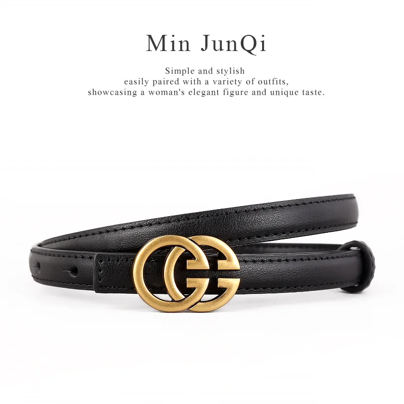 

Женский кожаный ремень, декоративный ремень из воловьей кожи, дизайнерский ремень для джинсов, универсальный черный ремень для брюк, высококачественный женский аксессуар