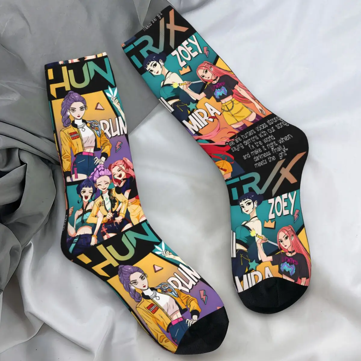 

Unisex Socks Huntrix Demon Hunters Stockings Autumn Gothic Soft Breathable Socks Graphic Climbing Non-Slip Socks