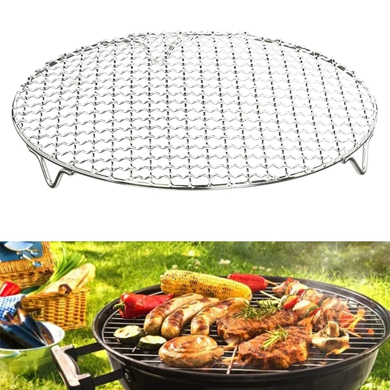 

Stainless Steel Round BBQ Net Grill Mesh Roast Nets Bacon Grill Tool Iron Nets Non-stick BBQ Mat Grid Outdoor Barbecue Accessori