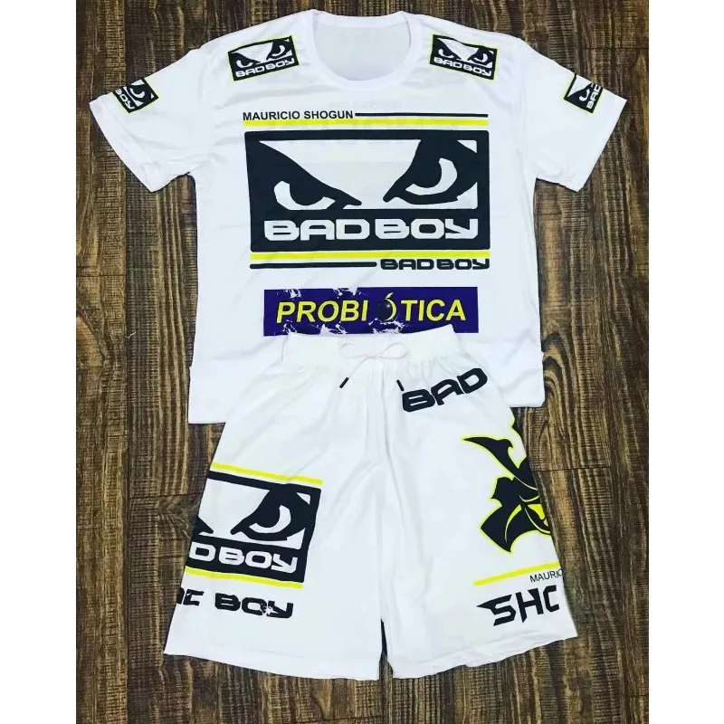 

2026 Summer New Jiu Jitsu Sports Suit Men's T-shirt and Shorts Quick Drying BJJ Training Combat Suit Outdoor Fitness Kids MOTO