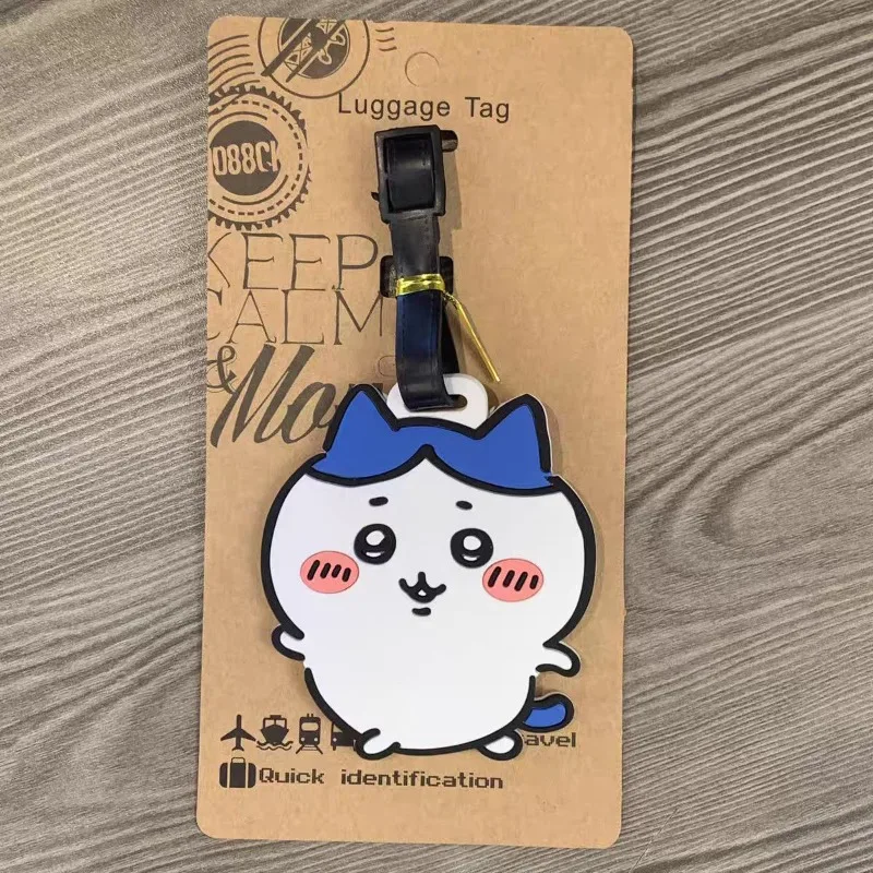 Anime Chiikawa Usagi Suitcase Anti-lost Cards Hachiware Boarding Pass Consignment Cartoon Kawaii Lovely Decoration 2026 New Cute view 3