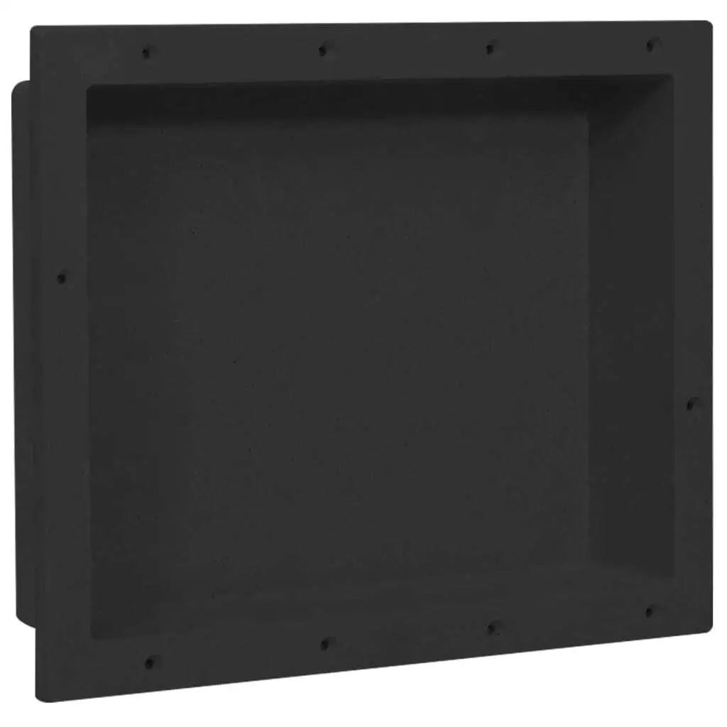 Matt Black Shower Niche 16.1x20.1x3.9 - Stylish, Durable Wall Storage Solution