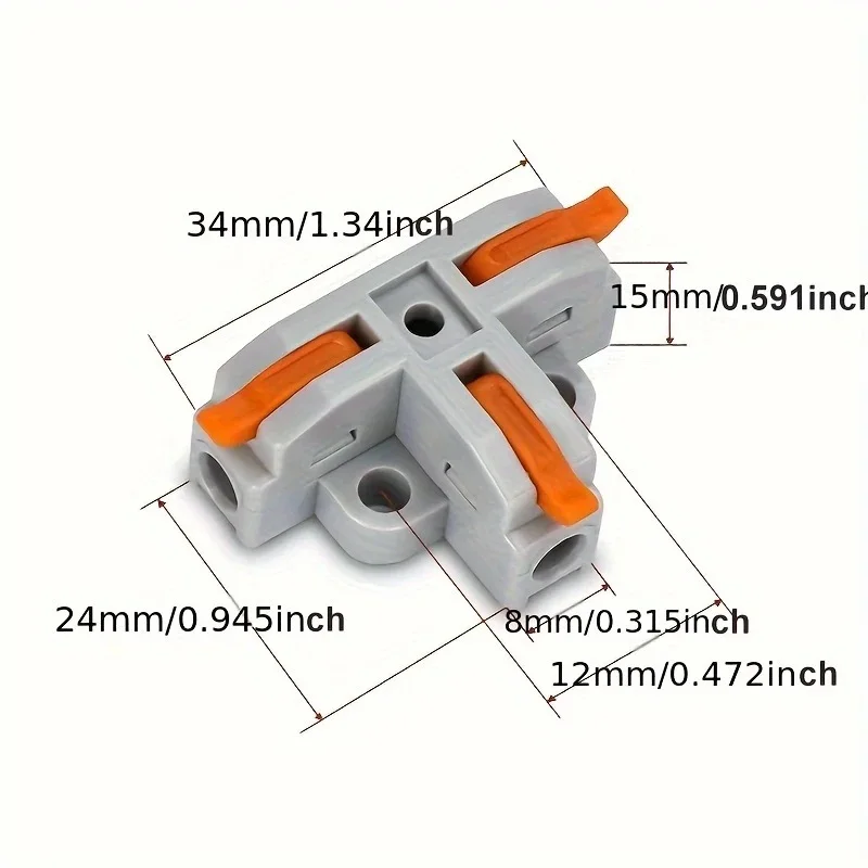 5/10Pcs T3 Quick Connector T-Shaped Clamp Three-Way Splitter T-Shaped Clamp Cable Branch Quick Connector Terminal