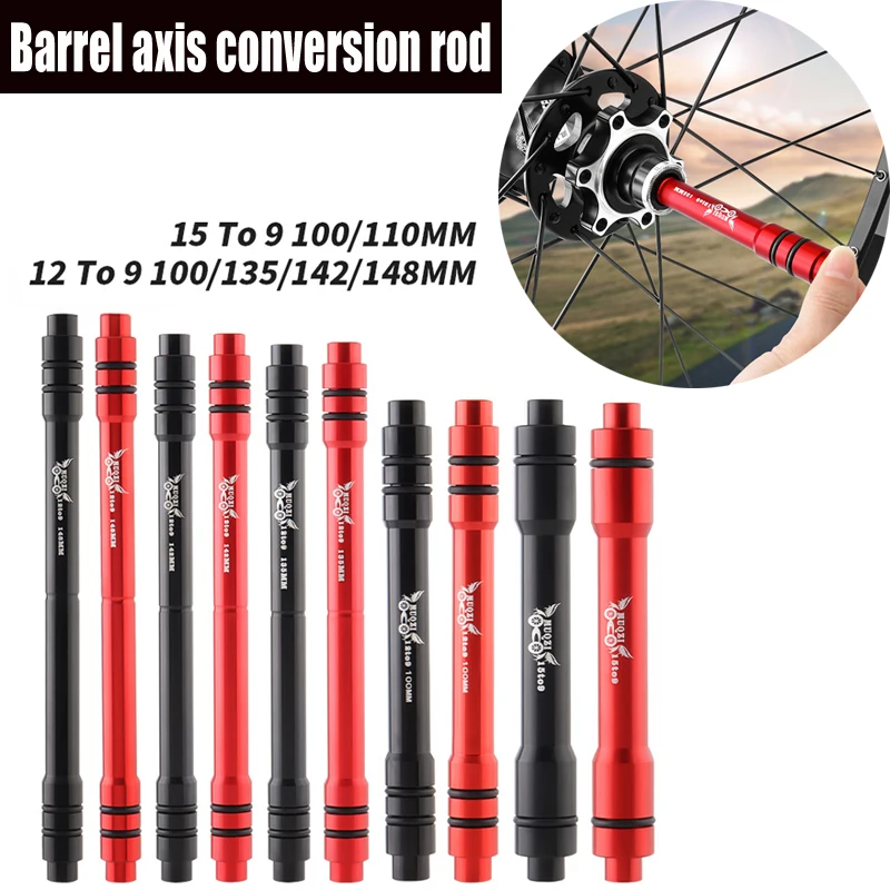 NEW Thru Axle Adapter 12 To 9mm 110 135 142 148mm 15 To 9 100mm Thru Axle To Quick Release for MTB Road Bike Front Rear Wheel