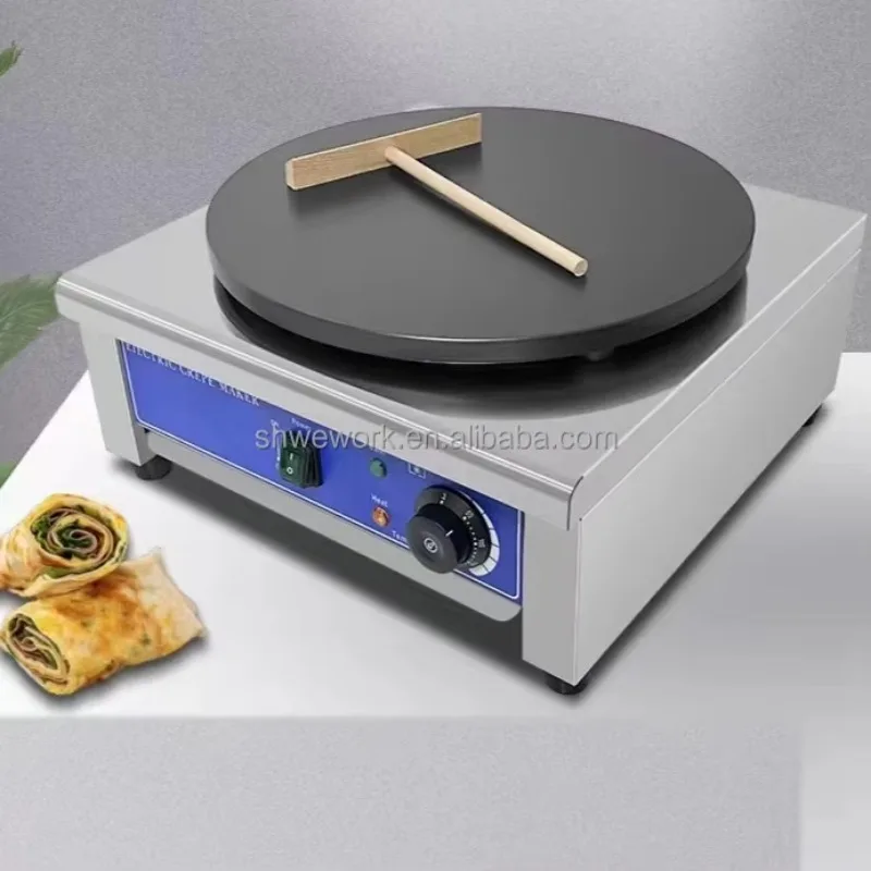 WeWork Electric Pancake Maker Machine Single Pan 3000W Commercial Crepe Machine Crepe Maker