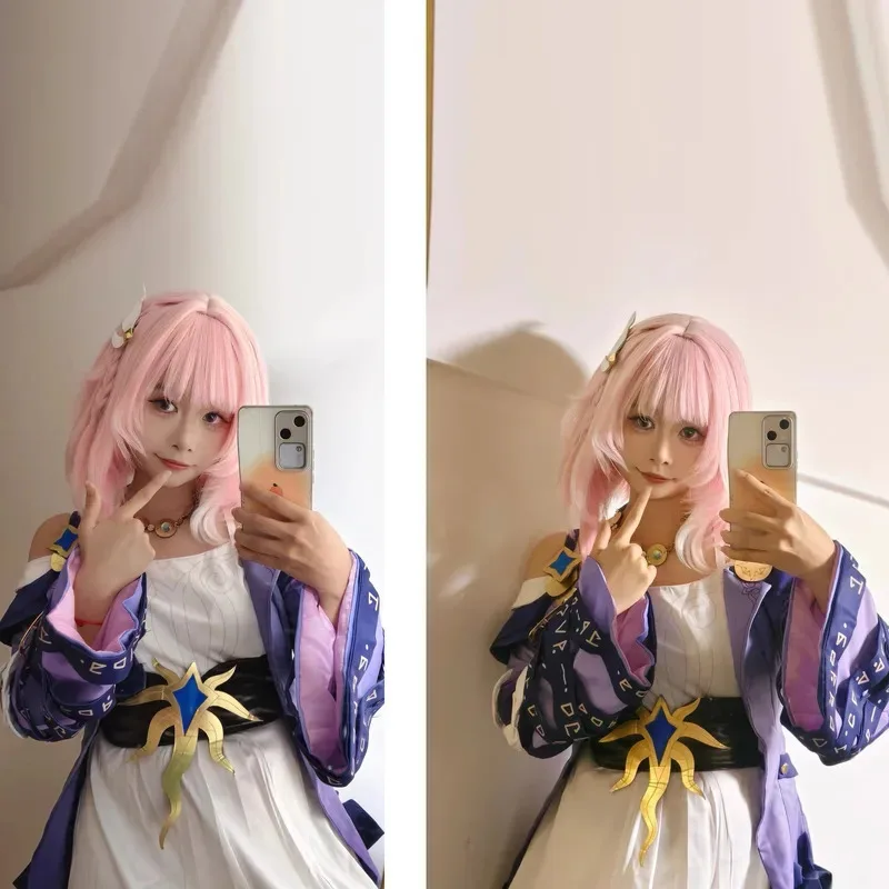 

Honkai Star Rail Cyrene Cosplay Wig Women Purple Dress Halloween Carnival Party Comic-con Role Playing Outfit