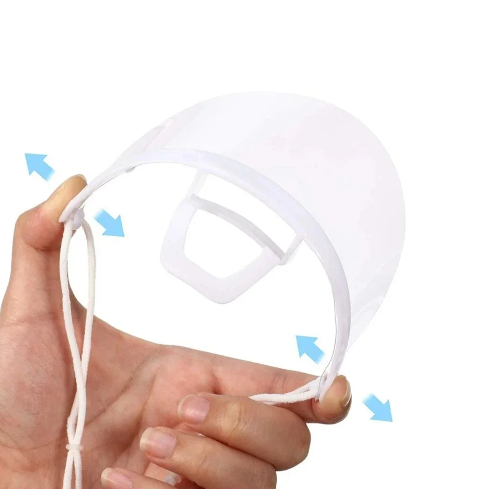 10Pcs Reusable Transparent Anti-fog Mask Shield Cover Restaurant School Plastic Anti-saliva Mouth Shield Beauty Tattoo Accessory