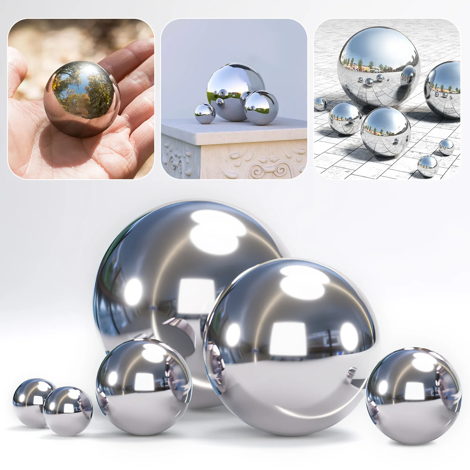 6 Pcs Garden Reflector Spheres Outdoor Decorations for Clearance Gazing Globe Balls