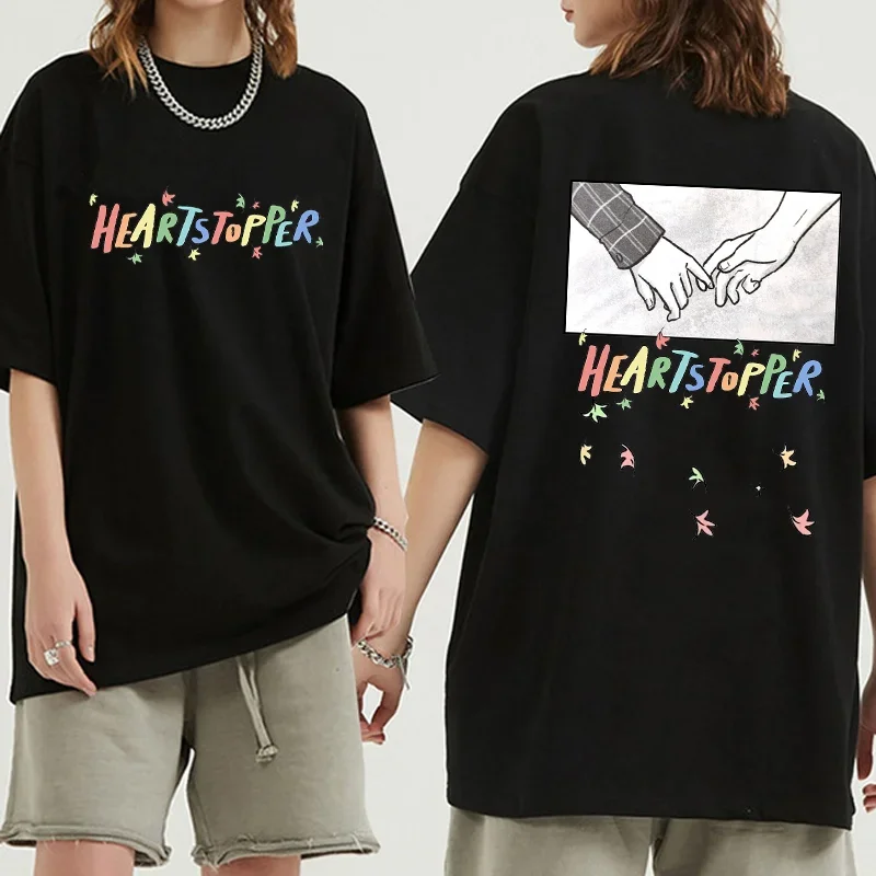 New fashion Heartstopper T-shirt for both men and women casual Heartstopper Harajuku T-shirt tops