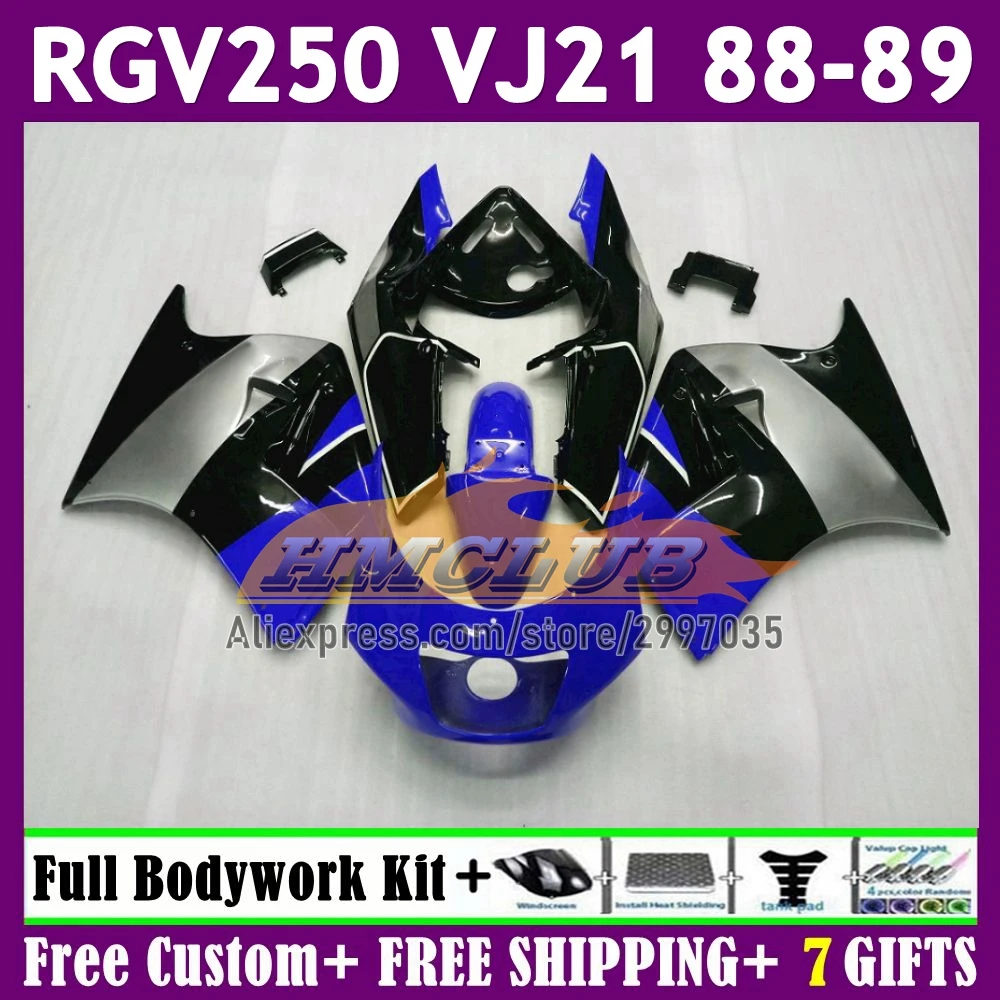 Body For SUZUKI blue stock SAPC VJ21 RGV250 VJ 21 Bodywork 58No.156 RGVT-250 RGV-250 1988 1989 RGV 250 RGVT250 88 89 Fairings