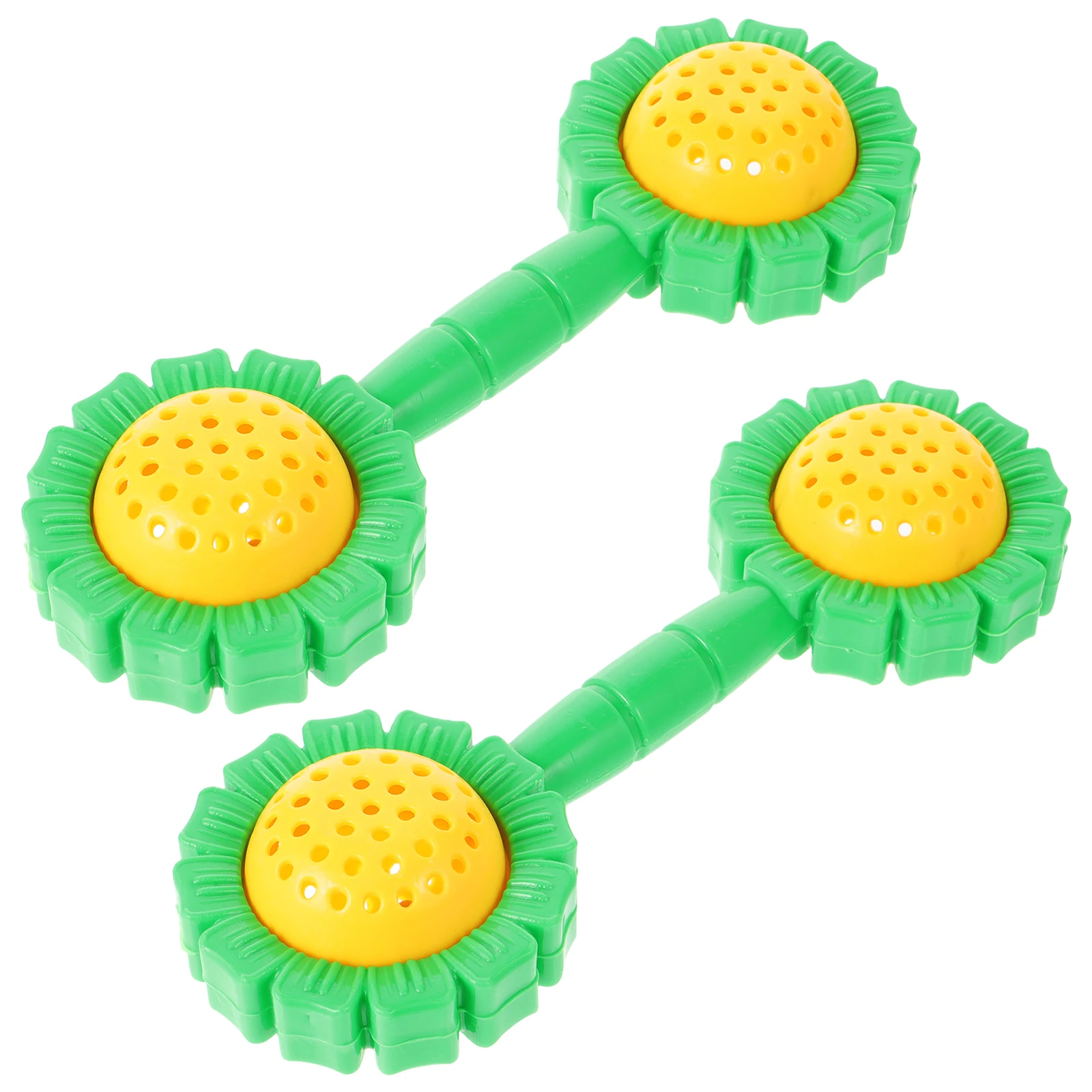 

2 Pcs Children Dumbbells Kids Workout Equipment Green Color Smooth Safe Plastic Steel Coordination Hand Eye Flexibility Exercise