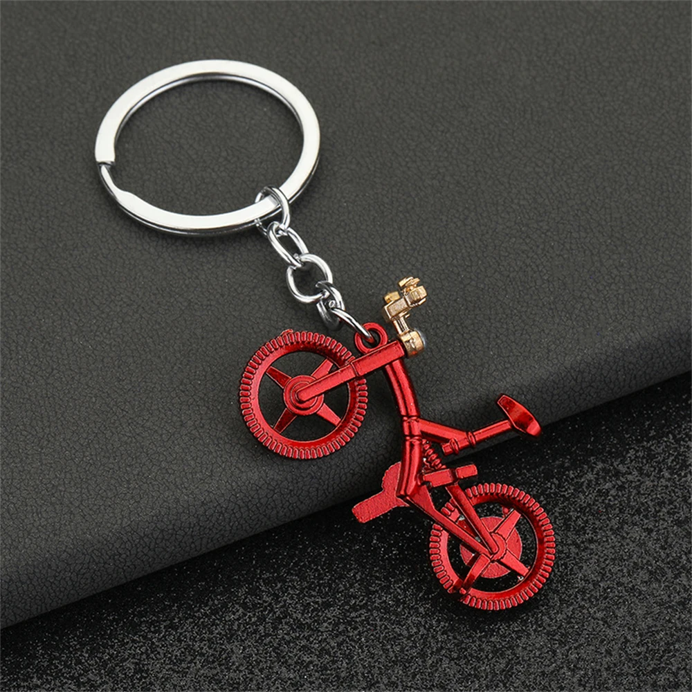 Mini Simulation Bike Keychains Vintage Metal Bicycle Pendant Car Key Holder Creative Women Men Bag Charms Key Ring Souvenir Gift