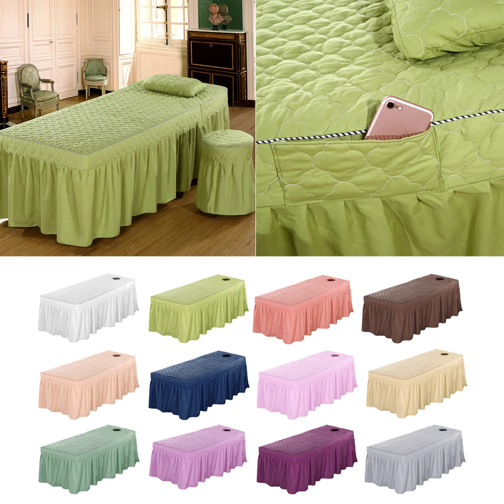 Massage Table Valance Sheet Cotton Aesthetic Bedding Beauty Bed Cover Spa Bed Sheets for Salon Hotel