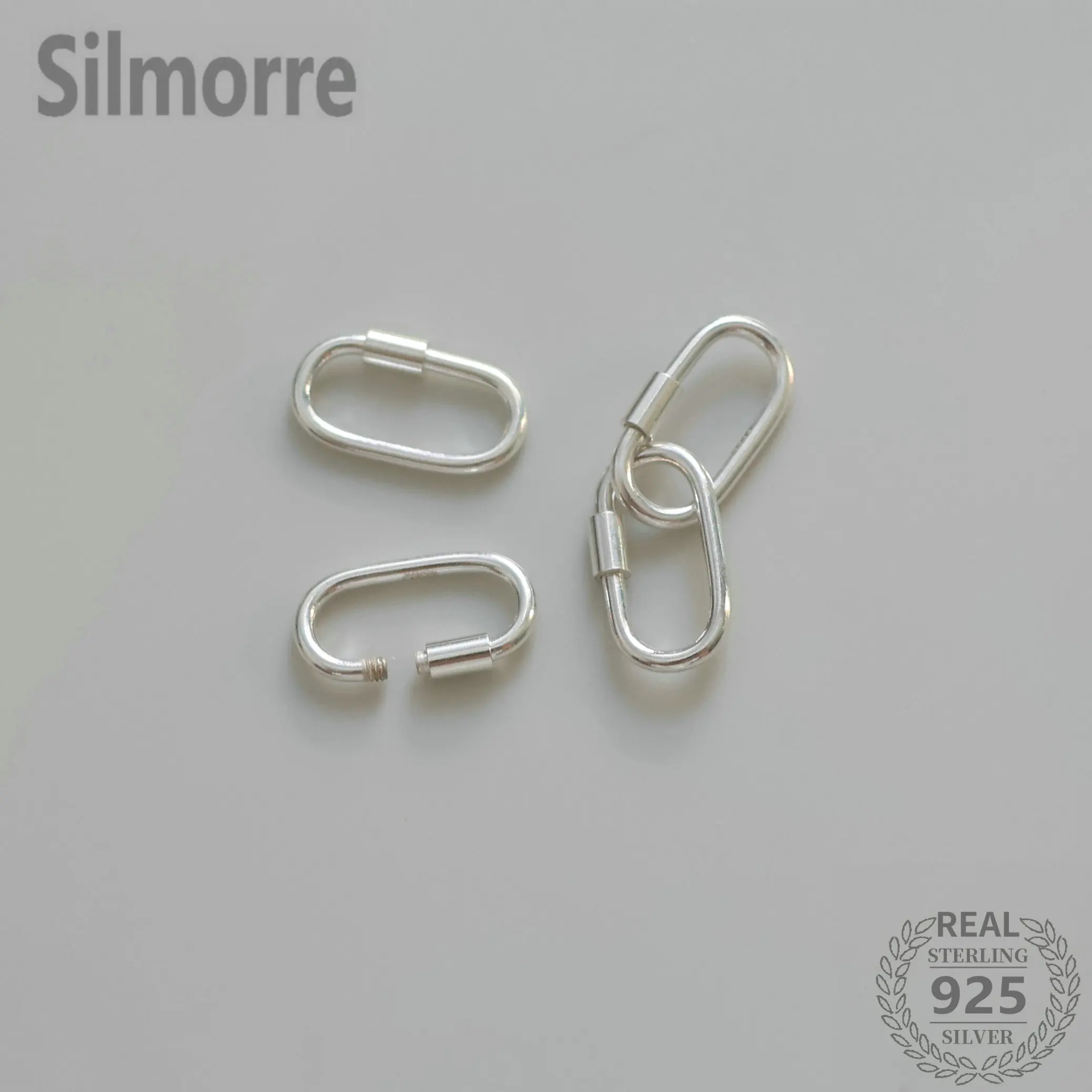 

1 шт., 100% твердое серебро 925 пробы, спиральная застежка-крючок, разъем для DIY ювелирных изделий, JQ0148