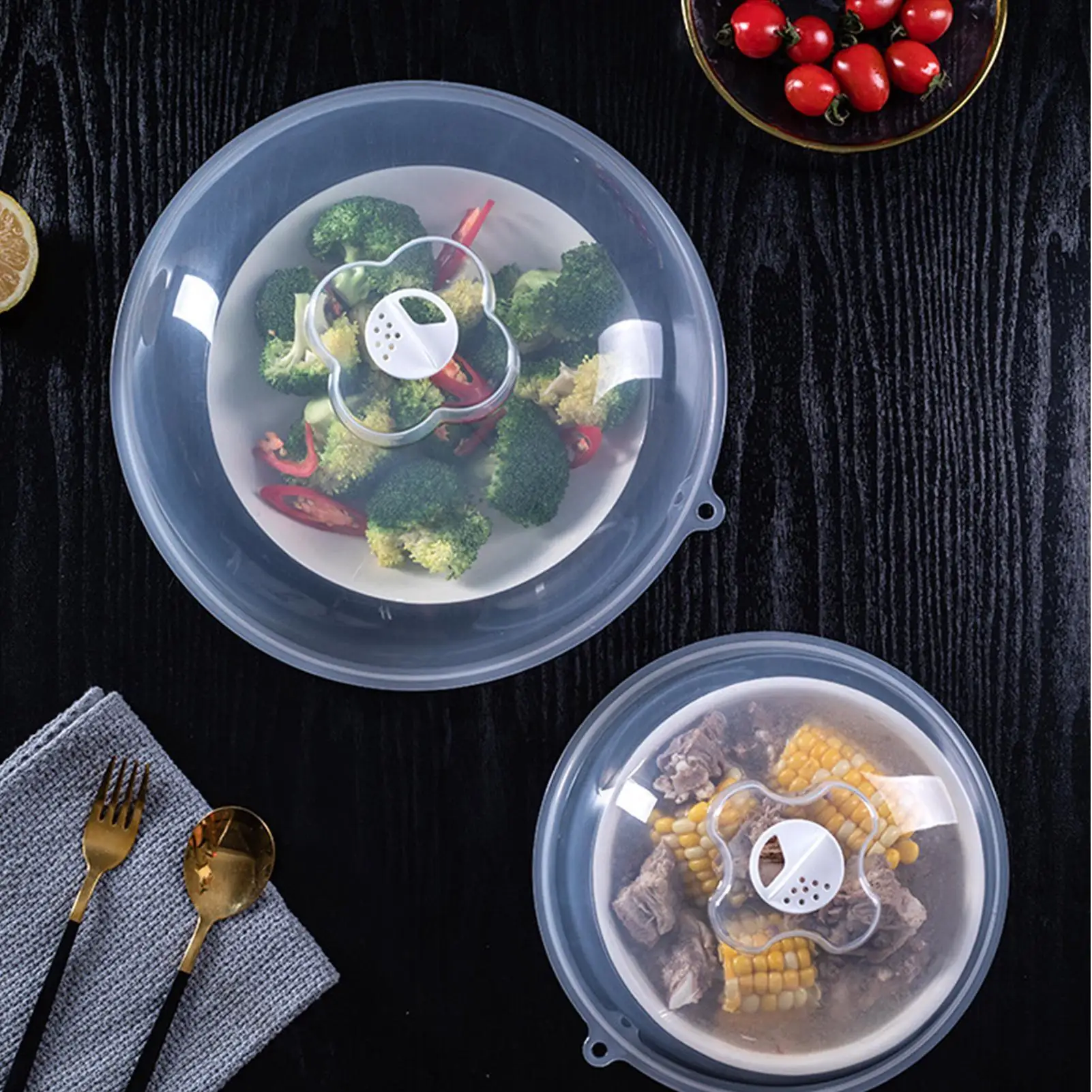 Microwave Splatter Guard Anti-Splatter Guard Lid Splash Protection Splash Guard Cooker Lid for Restaurant Work Area Home
