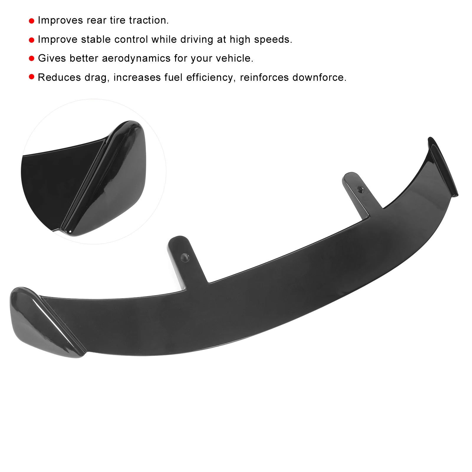 

51,2 дюйма глянцевый черный задний спойлер на крышу, подходит для моделей хэтчбека, задний спойлер на крышу, заднее крыло