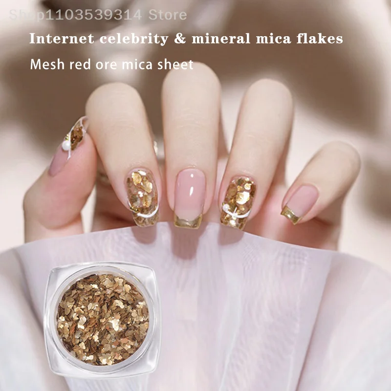 1Box Nail Diamond Glitter Sequins Nail Shining Mirror Flour Mica Sequins Nail Painting Nail Salon