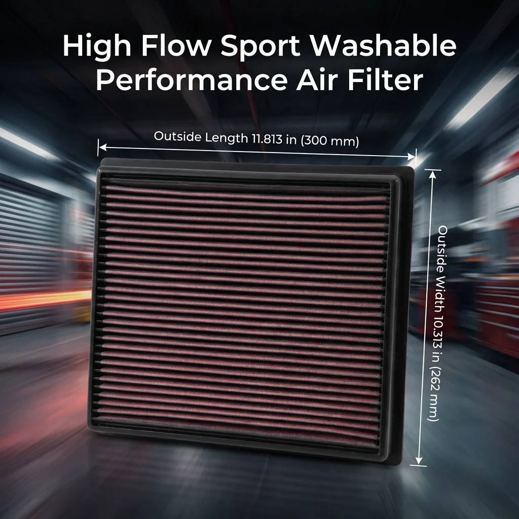 

Для Toyota Tundra Tacoma Sequoia 2014-2023 3.5 4.6 5.7 Высокопроизводительный спортивный моющийся воздушный фильтр 33-5017 178010P100