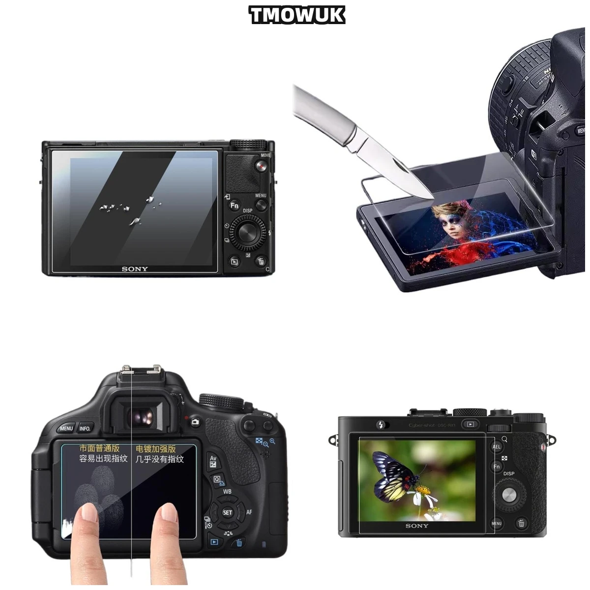 

Precision Cut For A6600 A6000 A6300 A5000 A6500 NEX6 NEX-5N NEX-7 9H Tempered Glass, Flawless Camera Screen Cover.