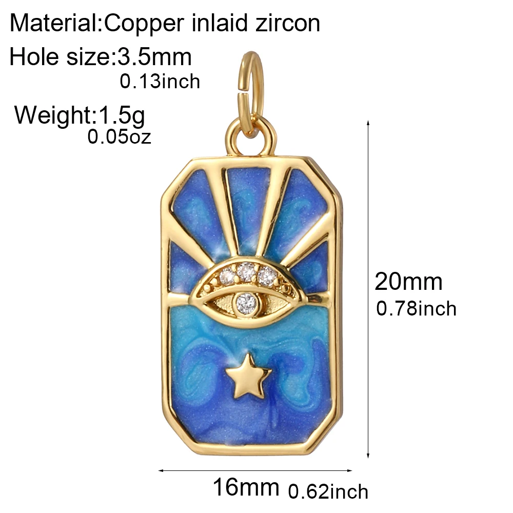 Blue Eyes Hearts Charms for Jewelry Making Cross Star Sun Charm  Dijes Diy Earring Necklace Bracelet Keychain Pendant Jewelry