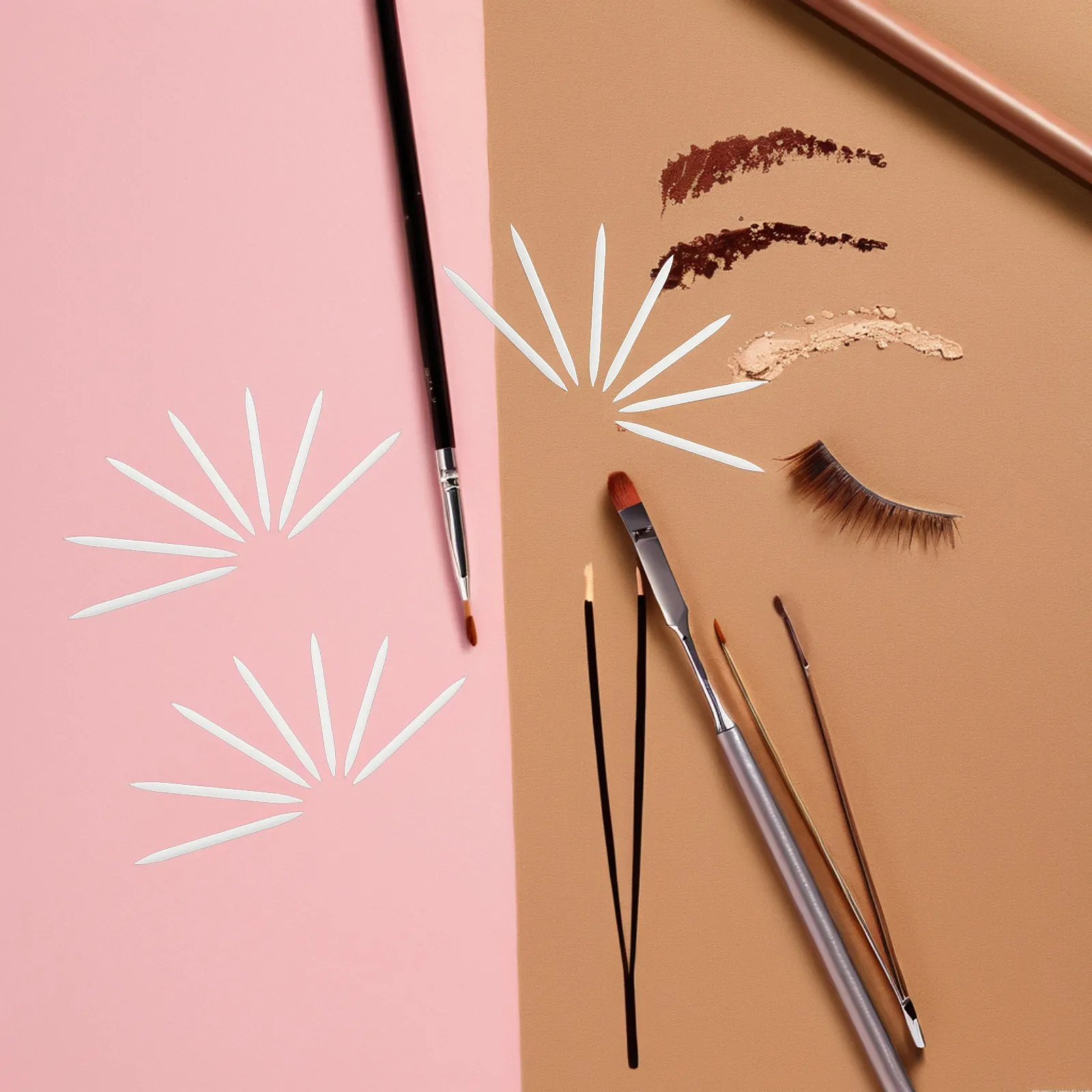 50 Stück Eyeliner-Pinselköpfe, Ersatzspitzen aus weichem Silikon für DIY-Eyeliner-Applikator-Werkzeug, Make-up, langanhaltend