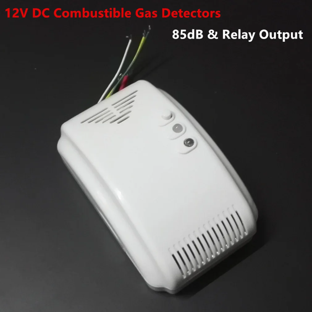 12V Gas Detector Alarm Propane Butane LPG Natural Motor Sensor Home Camper Natural Gas Liquefied Gas LPG LNG Leakage Alarm Detec