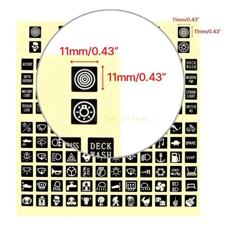 J0MA Auto Car Window Glow Switches Stickers Door Door Night Luminous Counsory