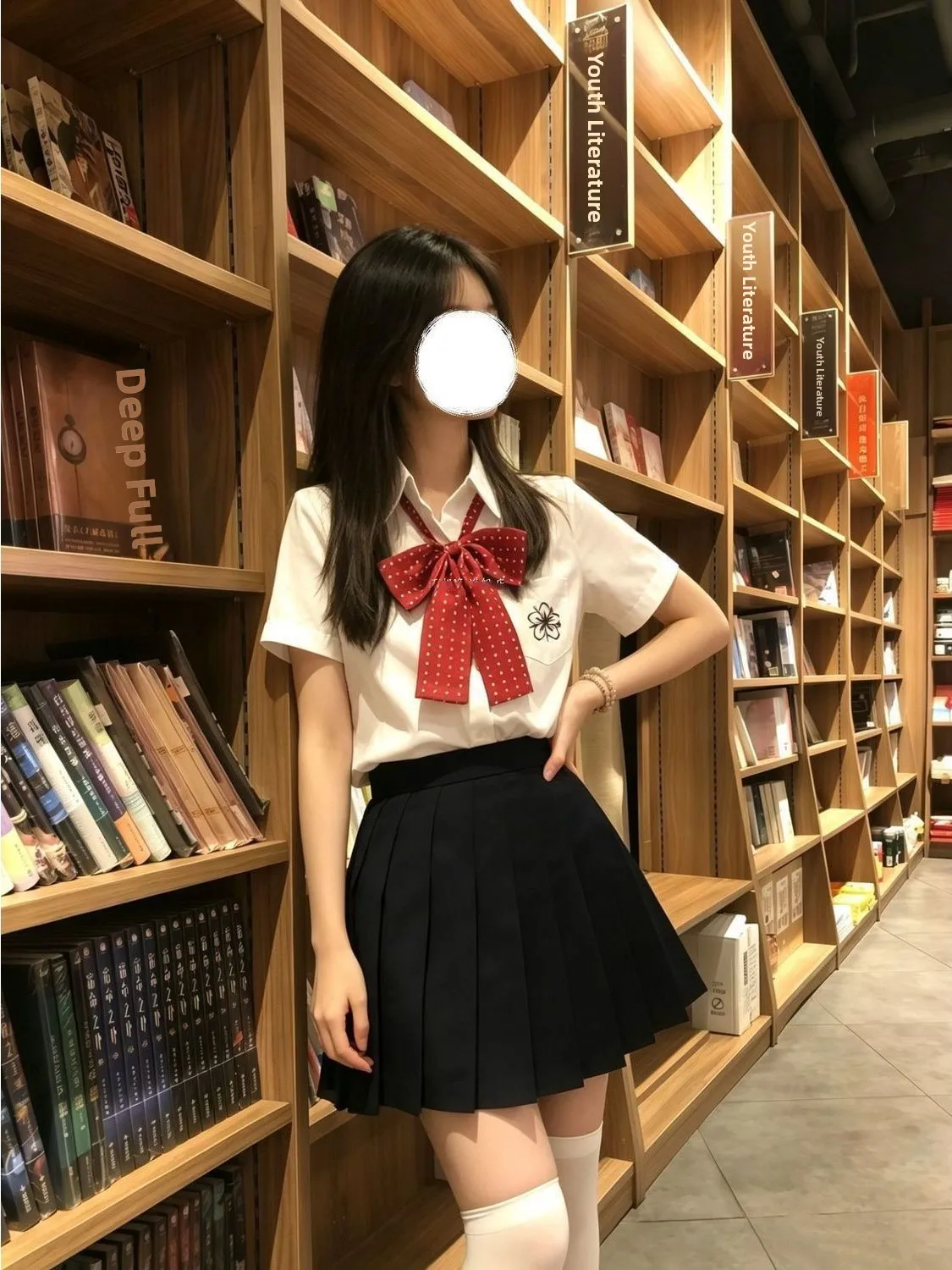 Black Sakura Embroidery Short Sleeve Shirt And  Skirt Set JK Uniform School Style Fashion Small Size Summer Outfit for Women