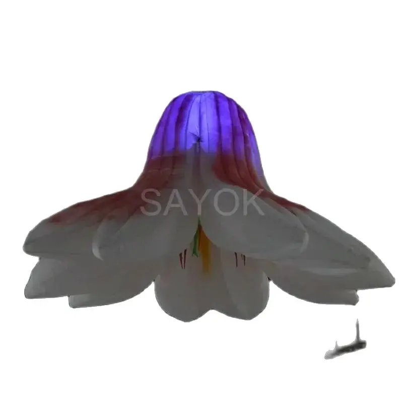 Hanging LED lights with lily flower for event decoration, 1m diameter, free shipping