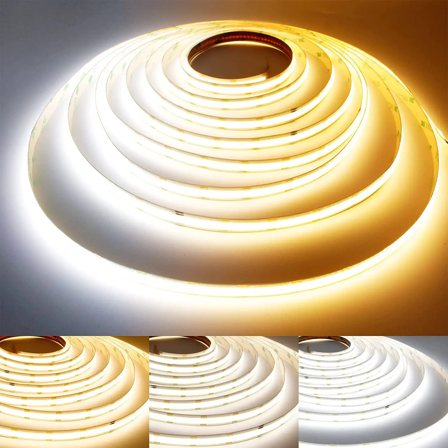 COB LED Strip Lights 12V 24V 10M 5M 3M 2M 1M 320LEDs/M High Density Flexible LED Tape 2700K 4500K 6000K Kitchen Room Decor 8mm